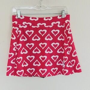 RunningSkirts Brand Red & White Heart Skort M